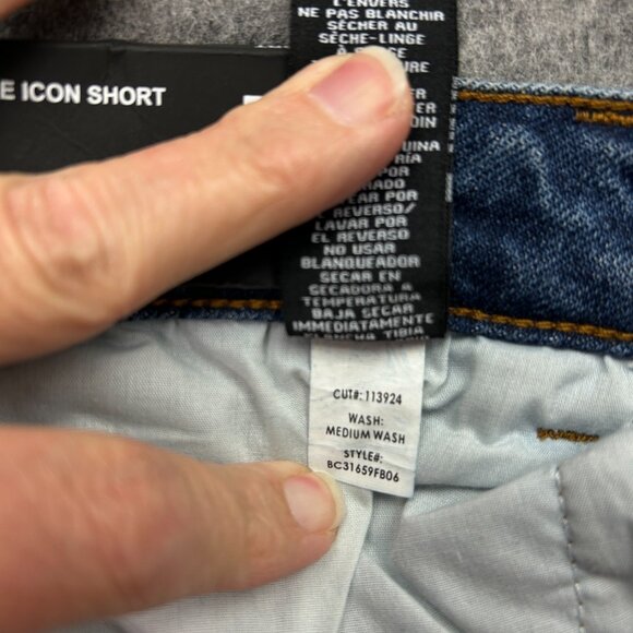 Kendall + Kylie The icon Cuffed Jean Shorts Women's Size 7 / 28 Distressed NWT - Picture 7 of 12